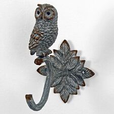Rustic Metal Owl Coat Wall