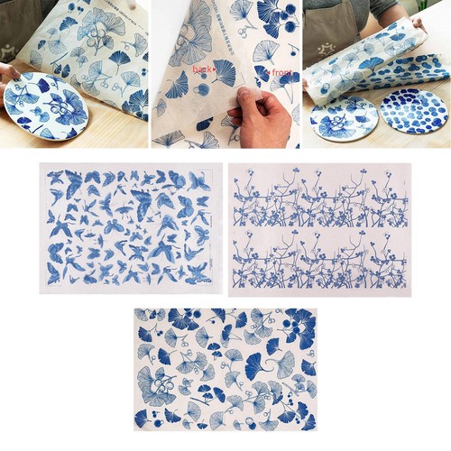 Underglaze transfers decals - 3x,