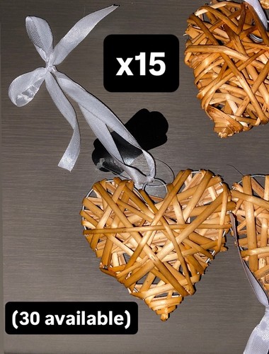 Job lot hanging wicker hearts - lot,
