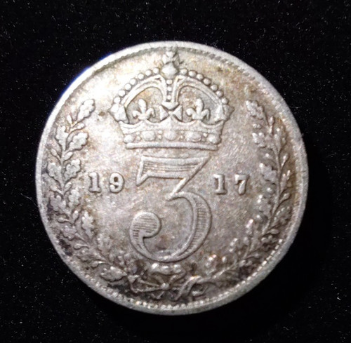 1917 king george - king, threepence