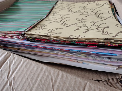 Vintage wrapping paper joblot