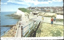 SALTDEAN, THE BEACH LOOKING WEST, BRIGHTON, Sussex - Vintage POSTCARD