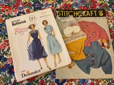 Vintage Retro Butterick 1951 B5920 Pattern Misses’ Dress Slip Size A5 (6-14)