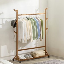 Wooden Clothes Rail With