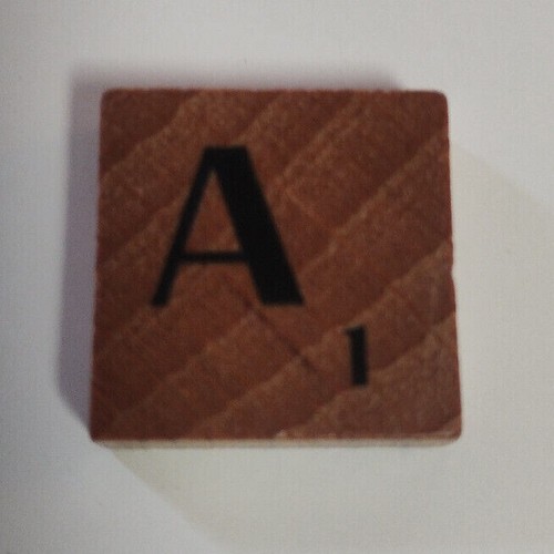 Dark wooden scrabble - wooden, tiles