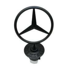 For Mercedes Benz Raised Star Emblem Badge 44mm Glos BLACK Bonnet Hood C E S CLK
