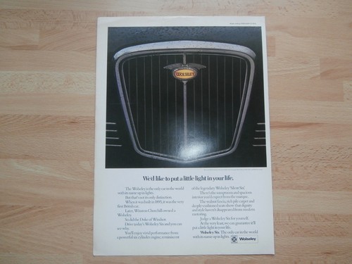 Wolseley size advert - , .advert