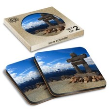 2 x Boxed Square Coasters -