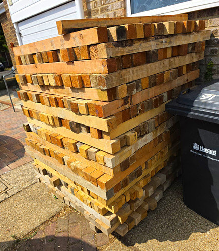 Reclaimed wood railway sleeper - reclaimed,