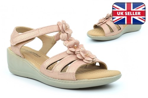 Womens rose gold sandals - gold,