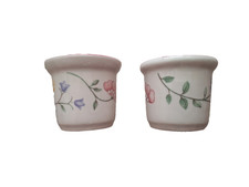 Set of 2 Floral Egg Cups, New