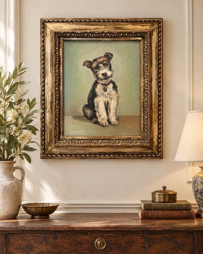 Vintage terrier dog - vintage,