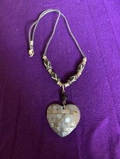 Retro Mosaic heart pendant