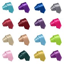 Mens Tie Plain Solid Colour