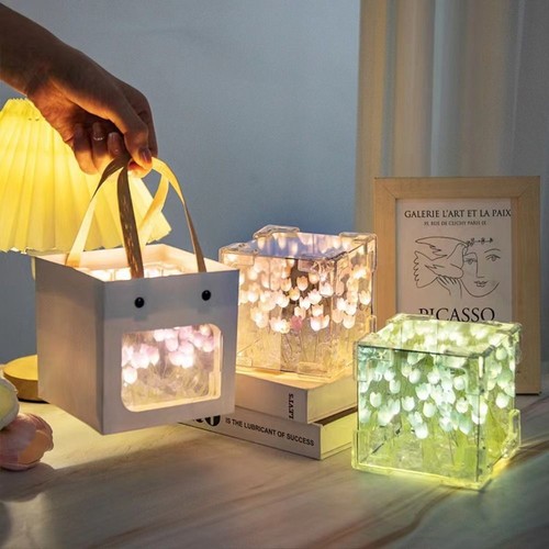 Acrylic tulip night light - acrylic,