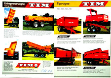 Original Rare Danish TIM 10T - 18T TIPPER / DUMPER TRAILER Leaflet Danish Text