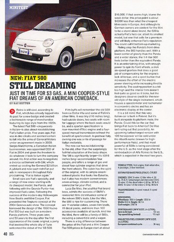 2008 fiat 500 classic - fiat,