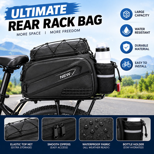 West biking bicycle rear bag - west,