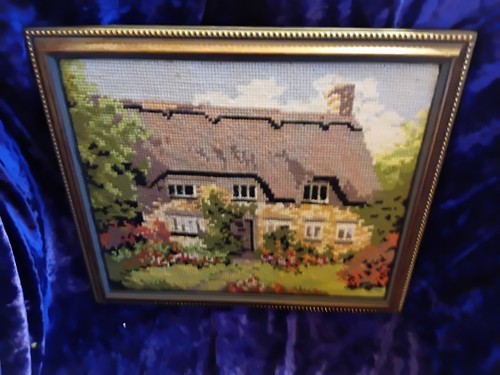 Vintage tapestry embroidered - tapestry,