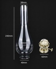 Clear Glass Lamp Chimney (24cm