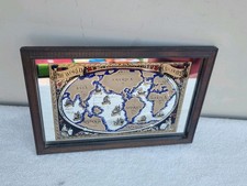 The World Discovered Map Mirror Vintage Columbus Raleigh Drake