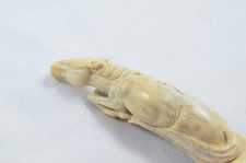 Sheffield Hand Carved Antler Horn Small Horse Walking Stick Cane Top Handle