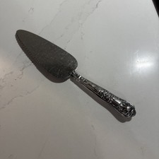 Vintage Sterling Silver Handled Cake Slice Server , 10 Inches Long , Full Marks