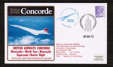 Concorde 1982 Charter Flight Flown Cover Newcastle - North Sea - Newcastle