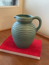 VINTAGE LOVATTS LANGLEY MILL POTTERY STONEWARE RIBBED JUG / PITCHER LOVELY STYLE