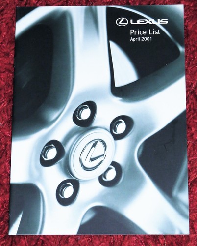 2001 lexus range price list - range,