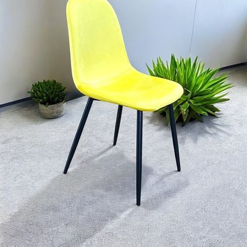 Velvet fabric dining chairs - fabric,