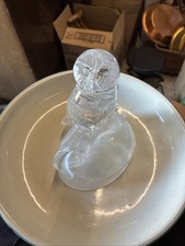 Glass Owl On Satin Glass