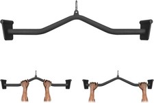 LAT Pull Down Bar Cable Machine Attachment Lat Bar Heavy Duty Steel Triceps 