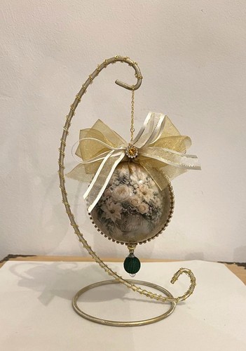 Vintage christmas bauble with - vintage,