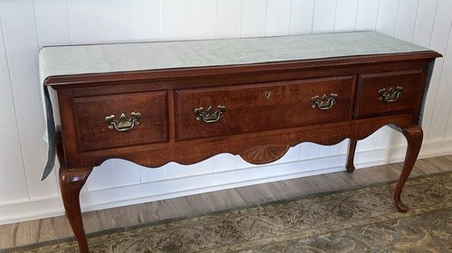 Shabby chic blue velvet - velvet, table