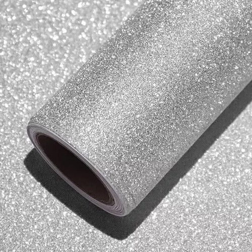 Silver glitter self - silver, adhesive