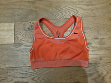 NIKE Dri -Fit Women's Orange Running Sports Gym ACTV Pro Power Bra Top - S