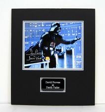 Dave PROWSE Star WARS Darth Vader RARE Signed & Mounted 10x8 Photo + Dealer COA