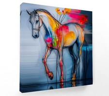 ABSTRACT HORSE & FLOWERS-