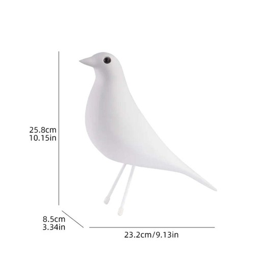 Nordic resin bird sculpture - resin,