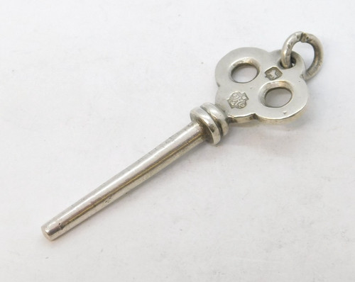 Victorian sterling silver key - sterling,
