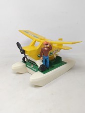 Vintage Fisher Price Adventure People Wilderness Patrol Aeroplane + Pontoon Boat