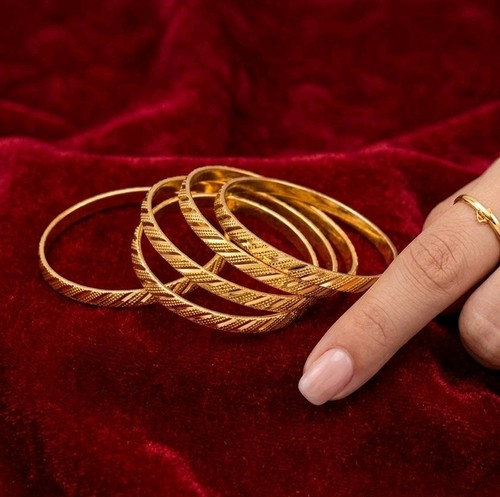 Ethnic bangles 22k - ethnic, plated