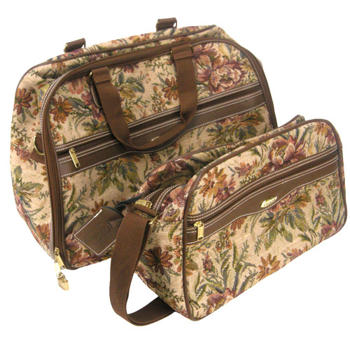 Jaguar luggage floral tapestry - jaguar,
