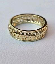 Gold Plated Designer Flower  Wedding Band Thumb Ring 5mm Size N