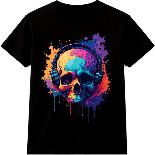 Skull headphones music - skull, dj