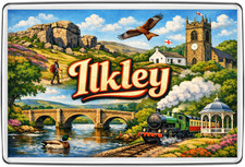 Ilkley Yorkshire Fridge Magnet