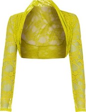 Womens Cropped Lace Shrug Ladies Bolero Plus Size Cardigan Top Size 8-26