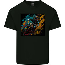 A Colourful Motocross Image MotoX Dirt Bike Motorsports Mens Cotton T-Shirt Tee