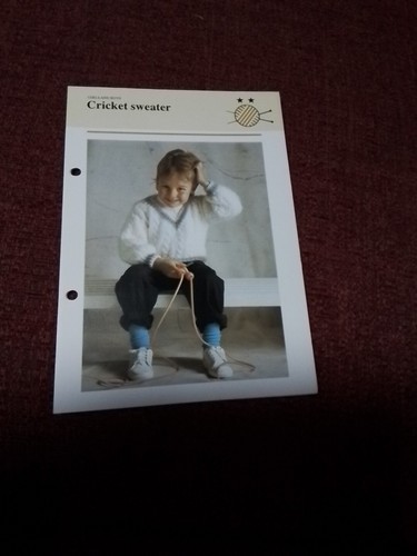 Knitting patterns cricket - knitting,